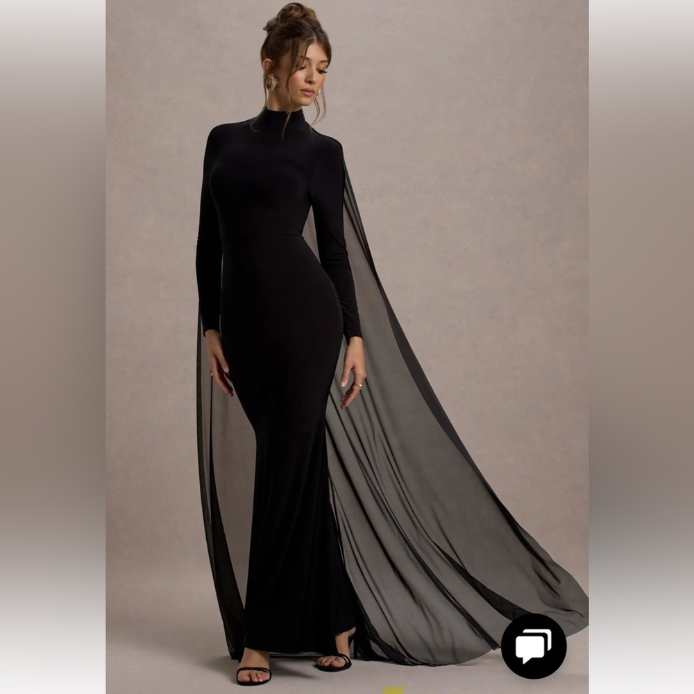 Club L Elegant Black Evening Gown